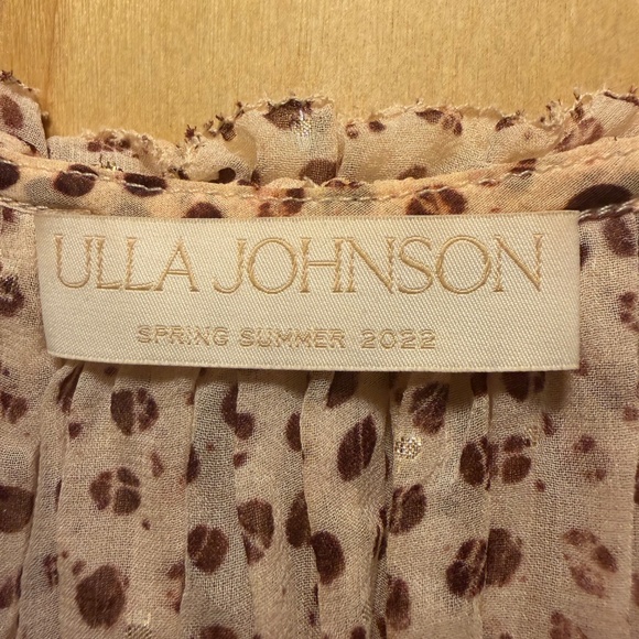 Ulla Johnson Marilyn Leopard Ikat Print Silk Top Size 4 - Picture 8 of 13